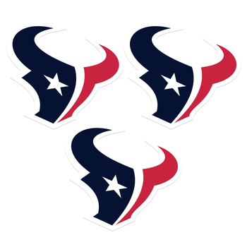 Houston Texans Auto Decal 3 Pack