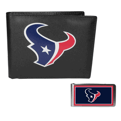 Houston Texans Bi-fold Wallet & Color Money Clip