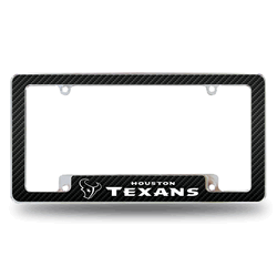 Houston Texans Black 12" x 6" Chrome All Over Automotive License Plate Frame