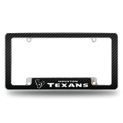 Houston Texans Black 12" x 6" Chrome All Over Automotive License Plate Frame for Car/Truck/SUV