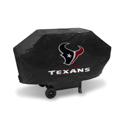 Houston Texans Black Deluxe Vinyl Grill Cover - 68" Wide/Heavy Duty/Velcro Staps