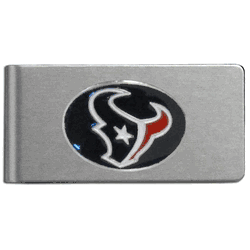 Houston Texans Brushed Metal Money Clip