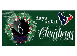 Houston Texans Chalk Christmas Countdown 6x12 Sign