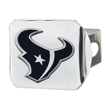 Houston Texans Chrome Metal Hitch Cover with Chrome Metal 3D Emblem