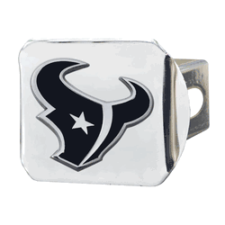 Houston Texans Chrome Metal Hitch Cover with Chrome Metal 3D Emblem