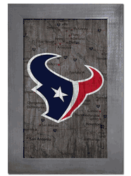 Houston Texans City Map 11x19 Sign