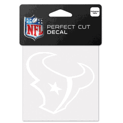 Houston Texans Decal 4x4 Perfect Cut White