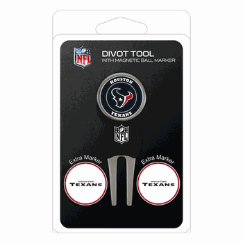 Houston Texans Divot Tool Pack - Signature tool w/ 3 markers