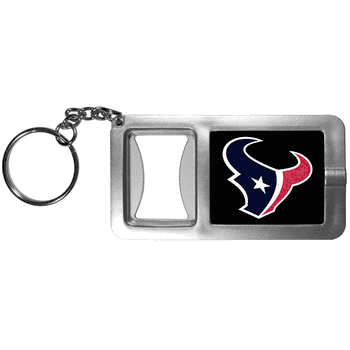Houston Texans Flashlight Key Chain with Bottle Opener