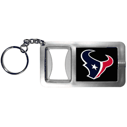 Houston Texans Flashlight Key Chain with Bottle Opener