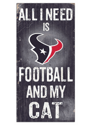 Houston Texans Football and My Cat 6x12 Sign