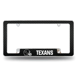 Houston Texans Helmet Logo 12" x 6" Chrome All Over Automotive License Plate Frame for Car/Truck/SUV