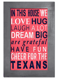 Houston Texans In This House Sign
