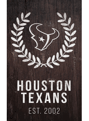 Houston Texans Laurel Wreath 11x19 Sign