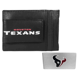 Houston Texans Leather Cash & Cardholder & Money Clip
