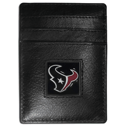 Houston Texans Leather Money Clip/Cardholder Packaged in Gift Box