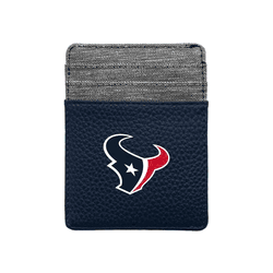 Houston Texans Pebble Front Pocket Wallet Navy