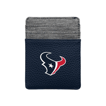 Houston Texans Pebble Front Pocket Wallet Navy