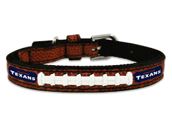 Houston Texans Pet Collar Leather Classic Football Size Toy CO