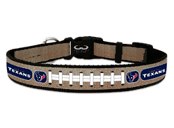 Houston Texans Pet Collar Reflective Football Size Large