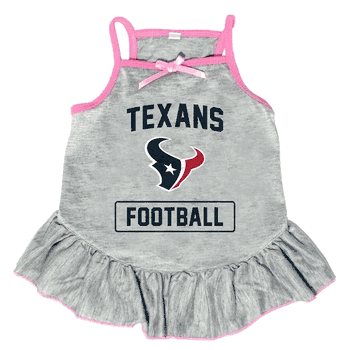 Houston Texans Pet Dress Grey Type Large