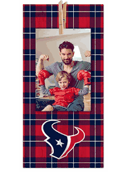 Houston Texans Plaid Clothespin 6x12 Sign