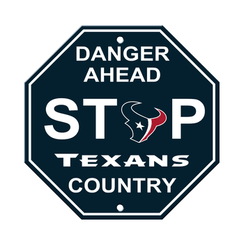 Houston Texans Plastic Stop Sign