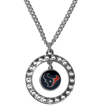 Houston Texans Rhinestone Hoop Necklace