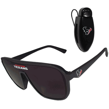 Houston Texans Shield Sunglasses with Visor Clip