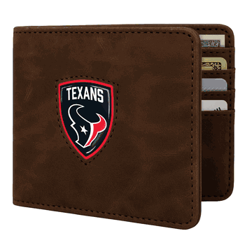 Houston Texans Shield Wallet - Brown