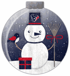 Houston Texans Snowglobe 12in Wall Art