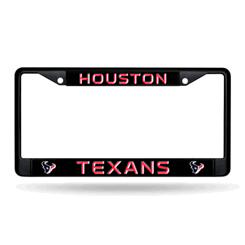 Houston Texans Standard Black Chrome Frame with Plastic Inserts 12