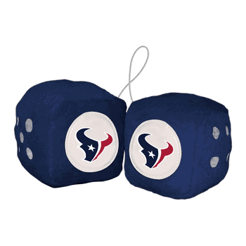 Houston Texans Team Color Fuzzy Dice Dcor 3