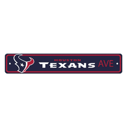 Houston Texans Team Color Street Sign Dcor 4in. X 24in. Lightweight
