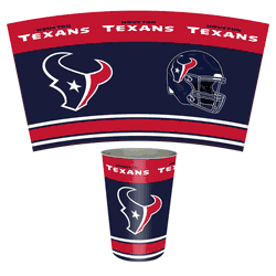 Houston Texans Wastebasket 3.3 Gallon Tin