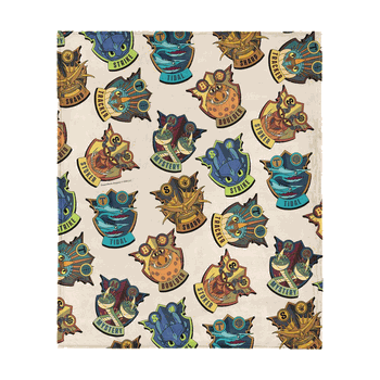How to Train Your Dragon Dragon Badges Silk Touch Throw Blanket 40x50 inches