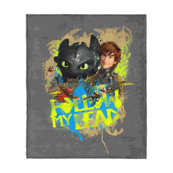 How to Train Your Dragon Follow My Lead Silk Touch Throw Blanket 50x60 inches
