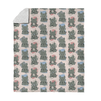 How to Train Your Dragon Many Emotions Silk Touch Sherpa Throw Blanket 50x60 inches