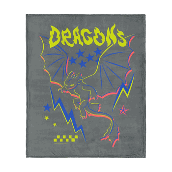 How to Train Your Dragon Neon Dragon Silk Touch Throw Blanket 40x50 inches