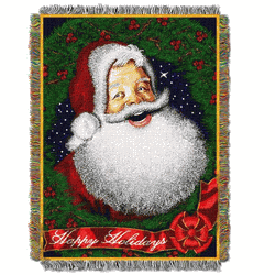 Howdy Santa Holiday Tapestry Throw Blanket 48x60 Inches