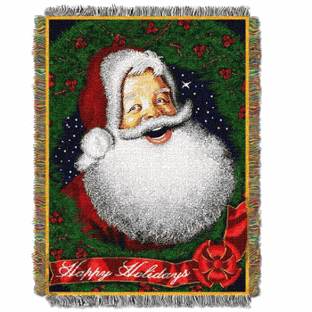 Howdy Santa Holiday Tapestry Throw Blanket 48x60 Inches