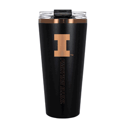 Illinois Fighting Illini 32oz Black and Copper Big Slim with Straw