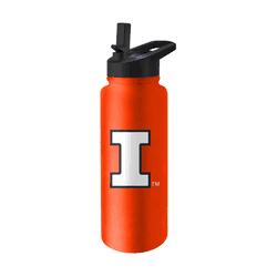 Illinois Fighting Illini 34oz Logo Quencher Bottle