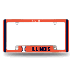 Illinois Fighting Illini Alternate Design All Over Chrome Frame