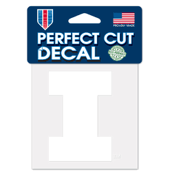 Illinois Fighting Illini Decal 4x4 Perfect Cut White