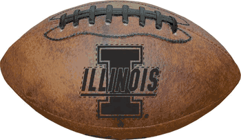 Illinois Fighting Illini Football - Vintage Throwback - 9 Inches