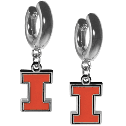 Illinois Fighting Illini Huggie Hoop Earrings