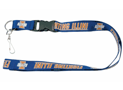 Illinois Fighting Illini Lanyard - Breakaway with Key Ring