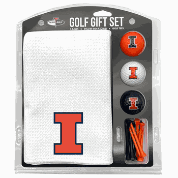 Illinois Fighting Illini Microfiber Towel Gift Set - 16 x 40 (White)