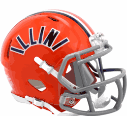 Illinois Fighting Illini NCAA Mini Speed Football Helmet 1971-1987